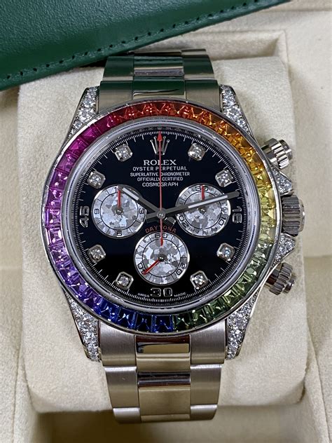 platinum rolex daytona rainbow|rolex rainbow daytona original price.